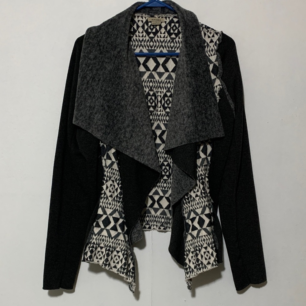 Anama Unique Black and Gray Women's Cardigan